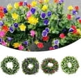 thumbnail image 3 of Couronne de Printemps Été pour Porte d'Entrée Couronne Artificielle Colorée Décoration Maison, 3 of 4
