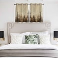 thumbnail image 4 of Brown Forest Kitchen Curtains Short 54 Inch Length, Vintage Tree Farmhouse Botanical Grommet Top Bedroom Living Room Curtains, Light Filtering Cafe Curtain Drapes 2 Panels Set 84''x54'', 4 of 9