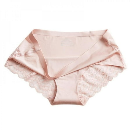 

Fantadool Women Lace Underwear Ice Silk No Trace Luxury Lace Mid Rise Lift Lingerie Seamless briefs Underpants