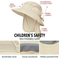 thumbnail image 2 of Outdoor Kids Sun Hats with Neck Flap Boys Girls Wide Brim UPF 50+ UV Protection Children Bucket Hat Safari Hat, 2 of 6