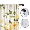 thumbnail image 4 of Blackout Kids Curtains,White Yellow Flower Sunflower Pattern Childrens Insulated Curtains Set Of 2,Bedroom Essentials,Toddler Room Decor 42"x63", 4 of 5