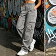 thumbnail image 6 of Admvng Womens Cargo Pants Elastic Waistband Comfortable Casual Hiking Work Pants, 6 of 9