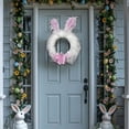 thumbnail image 2 of YingYouFu Easter Bunny Wreath Rabbit Ear Easter Door Decorations Window Wall Decor Spring Holiday Garland for Front Door Indoor Outdoor Supplies, 2 of 6