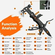 Multifunctional Axe Hammer Portable Tool With Hex Wrench, Pliers, Screwdriver And Bottle Opener - Tactical Axe For Camping, Outdoors, Emergencies BirthdayGifts for Men