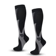 thumbnail image 2 of Compression Socks for Woman & Man Unisex 20-30mmHg Knee high Plus Size Wide Calves for Flying Running, 2 of 6