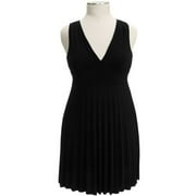 Women's Plus Jersey V-Neck Cocktail Dress