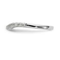 thumbnail image 3 of Solid 14K White Gold Diamond Wedding Band Ring Size 6.5 (.255 cttw.), 3 of 8