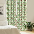 thumbnail image 2 of Ambesonne Rowan Curtains, Green Leaves Wild Fruits, Pair of 28"x84", Apple Green Fern Green, 2 of 5