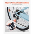 thumbnail image 4 of VEVOR 24-Inch Cruiser Bike 7-Speed Light Blue Beach Cruiser Bike with Basket, 4 of 9