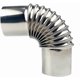 thumbnail image 4 of Codo de 90° para tubo de escape, 2 piezas, acero inoxidable, roscado, Ø 120 mm, 4,7 pulgadas, resistente al calor, para chimeneas de extensión., 4 of 5