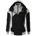 thumbnail image 2 of H2H Mens Casual Slim Fit Zip-up Hoodie Active Zip-up Jackets with Pockets (KMOHOL076), 2 of 6
