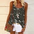 thumbnail image 1 of Puntoco Camisas ajustadas para mujer, blusas casuales sin mangas con cuello redondo y estampado a la moda para mujer, 1 of 5