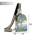 thumbnail image 2 of FORMRS Womens Crossbody Sling Bag Travel Daypack Shoulder Chest Backpack, Beige Mountain, 2 of 7