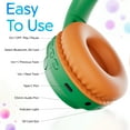 thumbnail image 4 of Contixo KB6 Audífonos Inalámbricos Bluetooth para Niños con Micrófono, Control de Volumen, Luces LED y Conexión 3.5mm, 4 of 8