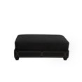 thumbnail image 3 of Chic Home Prezton Linen Contemporary Nail head detailing Wooden Leg Ottoman, Black, 3 of 8