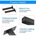 thumbnail image 3 of 4PCS Metal Shelf Brackets Wall Shelf Brackets Wall Shelf Brackets Retro Wall Shelf Bracket T Shape 20cm Floating Shelf Bracket Black Floating Shelf Brackets with Screws, 3 of 5