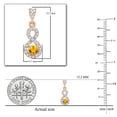 thumbnail image 2 of Dazzlingrock Collection 3mm Round Citrine & White Diamond Infinity Swirl Screwback Dangling Drop Earrings for Women (0.18 ctw, Color I-J, Clarity I1-I2) in 18K Rose Gold, 2 of 3
