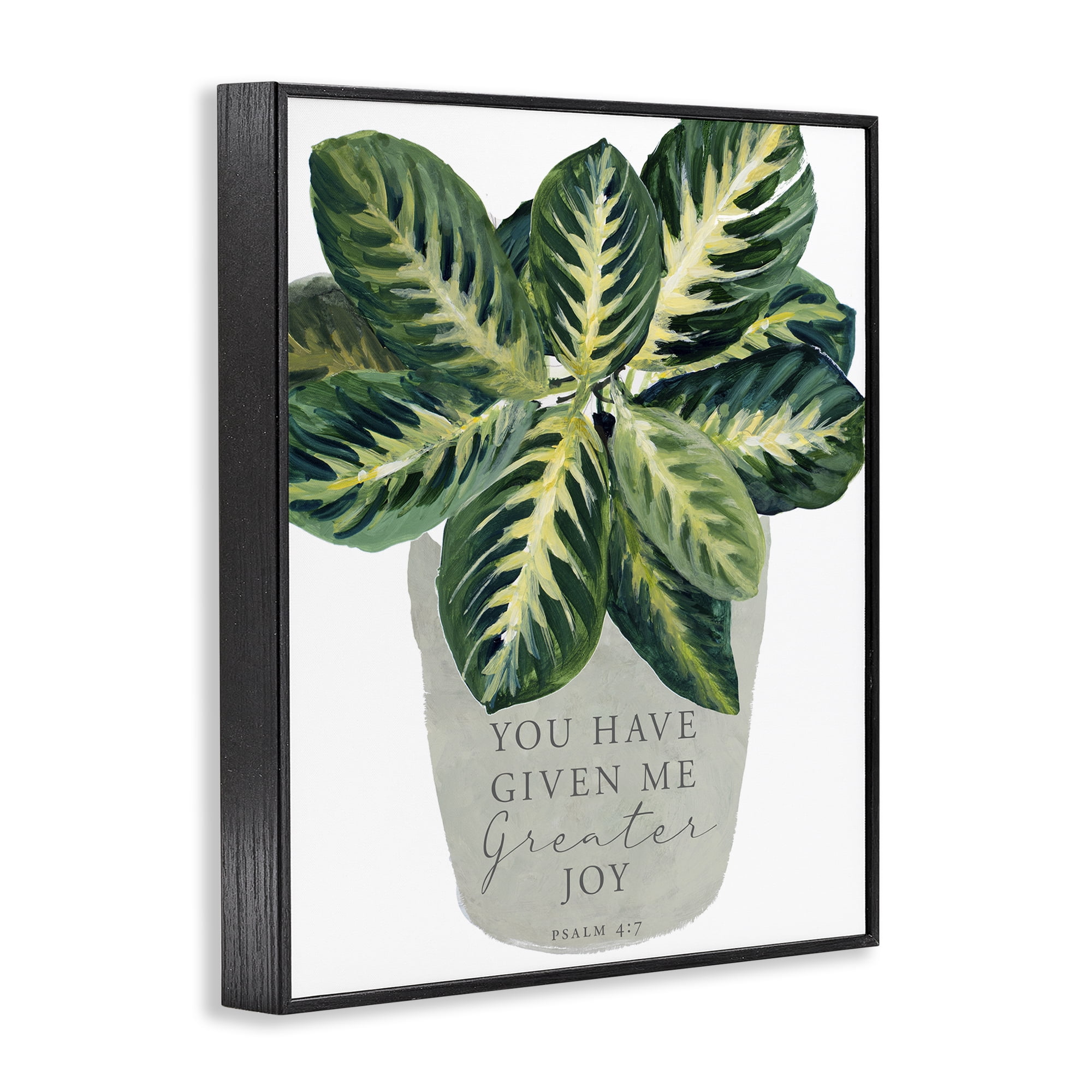 Stupell Industries Prayer & House Plant Black Framed Giclee Art, design by Lanie Loreth