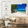 thumbnail image 5 of Elephant Stock Tropical Beach In Puerto Rico Wall Art - Horizontal Canvas Wall Art - Living Room Wall Decor - Beach Canvas - Beige And Turquoise Decor - 36" x 24", 5 of 8