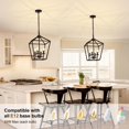 thumbnail image 3 of 4 Light Chandelier, Industrial Ceiling Light Blac, 3 of 8