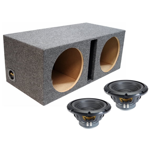 Alpine Universal Vented Dual 10" W10S4 Loaded Subwoofer Sub Box Enclosure 500W RMS 4 Ohm