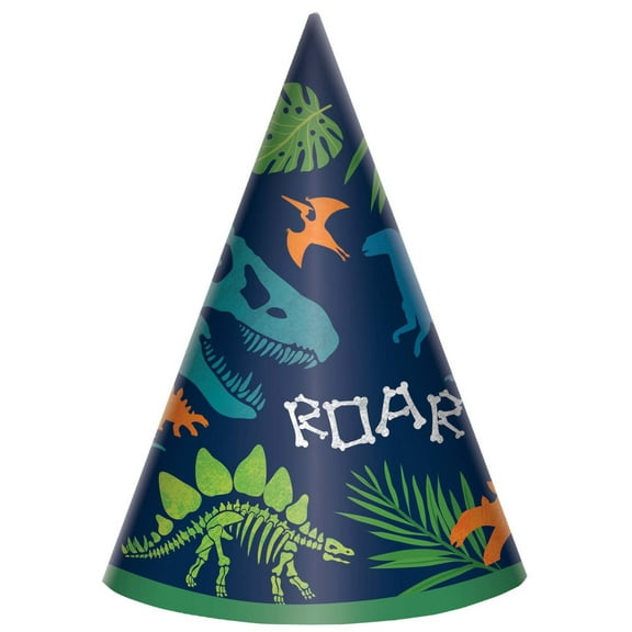 Dino-Mite Birthday Cone Hats (8ct)