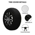 thumbnail image 2 of Fuzoiu Casino Poker Chips Print Universal Spare Tire Cover with Buckle Strap, Waterproof Wheel Covers for Jeep, Trailer, RV, Truck and All Car-14 inch, 2 of 6