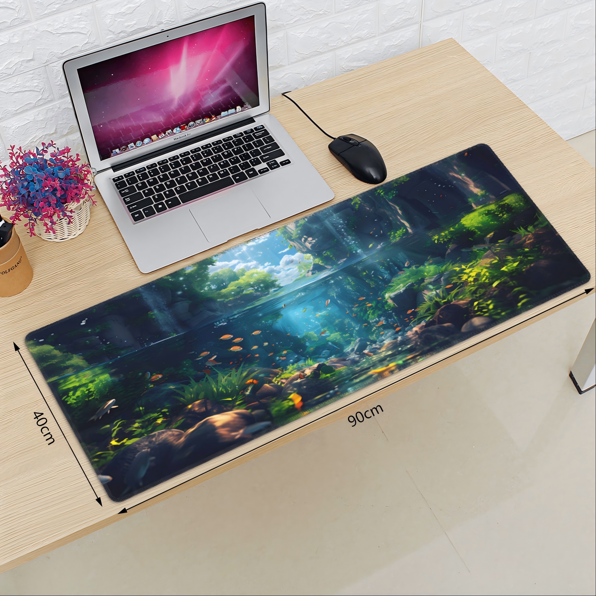 Heluo.Zu XXL Gaming Mouse Pad Ocean Theme 35.4x15.7 photo 3