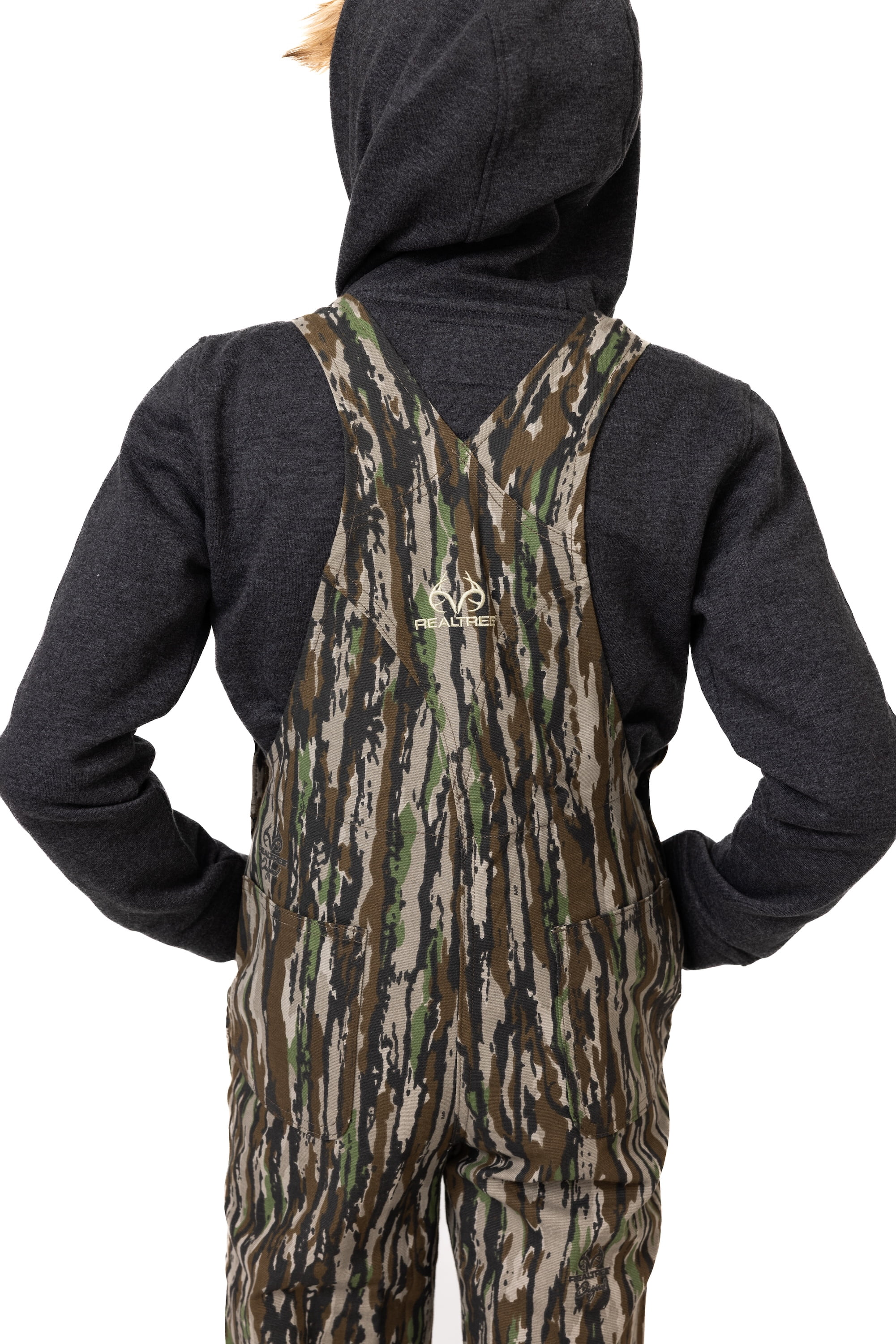 Realtree Youth Hunting Bib Overalls Hardwoods Camo