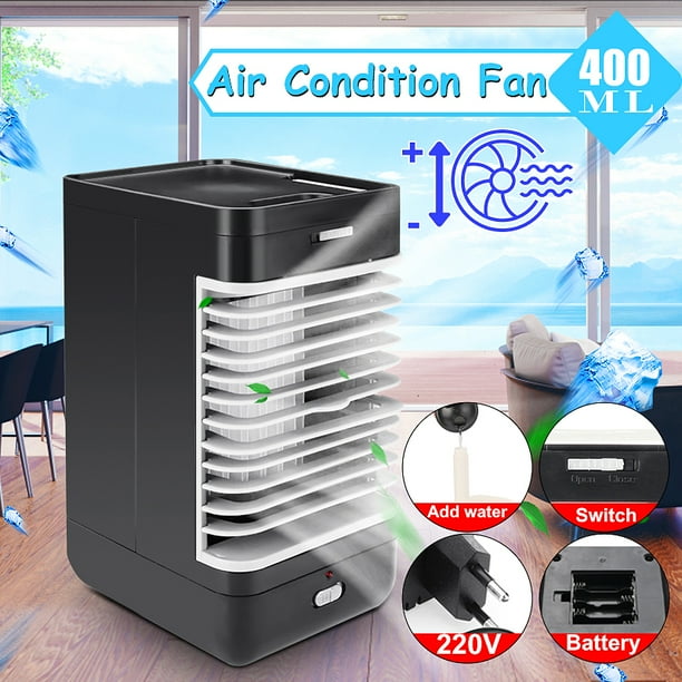 Portable Mini Air Conditioning Fan Conditioner Low Noise 2speed Home