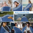 thumbnail image 5 of Dark Blue Retro Greek Key Cooling Blanket,Lightweight Breathable Summer Throw Blanket with Double Sided Cold Effect,Geometric Greece Ancient Rustic Picnic Blankets Bed Sheet for Hot Sleepers 30"x40", 5 of 8