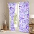 thumbnail image 3 of Manfei Vintage Purple Ribbon Curtains Pack of 2 (42x84 Each) for Kids, Chic Cheetah Print Curtains Blackout, Fashion Bowknot Style Bedroom Curtains, Curtains and Drapes Decor, 3 of 6