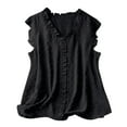 thumbnail image 2 of Women's V-Neck Lace Trim Tank Top Sleeveless Casual Blouse Summer Layering Piece, 2 of 4