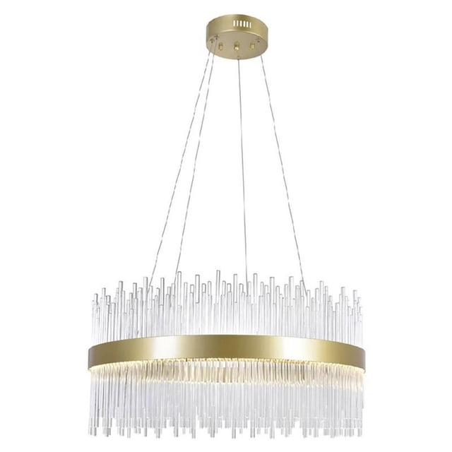 CWI Lighting Genevieve Lustre LED avec Médaillon Finition Or