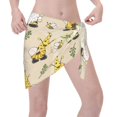 thumbnail image 3 of Kll Gnomes Bees And Sunflowers Print Women'S Sarong Coverups Short Bathing Suit Wrap Skirt Beach Wrap Swimsuit Cover Ups, 3 of 7