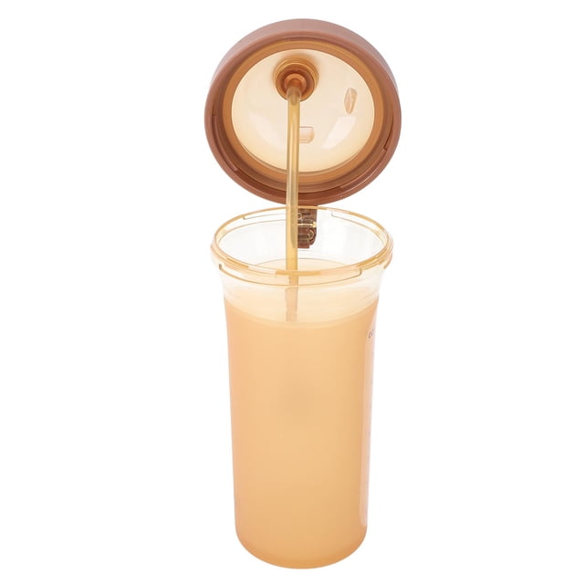Pajita De 240ml Con Tapa Abatible Para Bebé, Taza Con Pajita Ponderada De Boca Ancha Para Bebés Mayores De 12 Meses