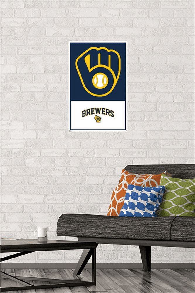 MLB Milwaukee Brewers - Logo 22 Wall Poster, 14.725" x 22.375"