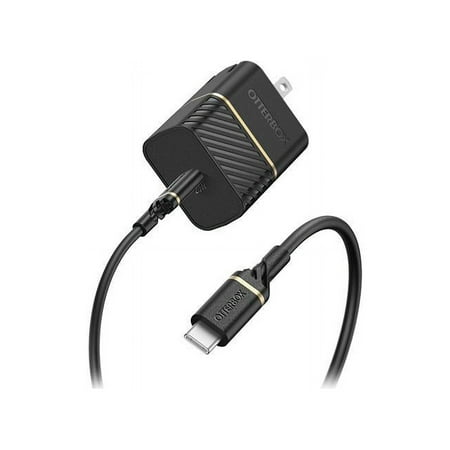UPC: 0840104243817 | OtterBox 78-80219 Black Shimmer USB-C to USB-C Wall Charging Kit  20W