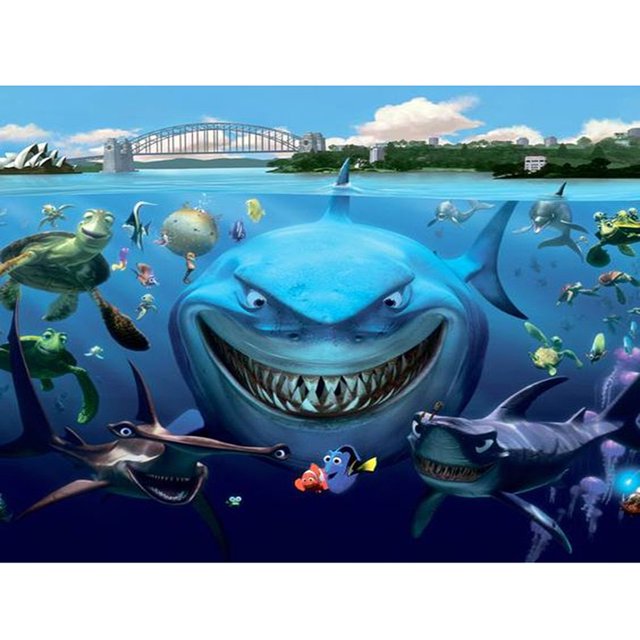 Taladro diamante pintura (DE2859) 5D DIY completo mar tiburón punto de cruz bordado mosaico 30x40cm Hugtrwg Para estrenar