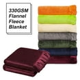 thumbnail image 2 of PiccoCasa 50" x 60" Decorative Velvet Plush Throw Blanket with Ruffle Trim, Burgundy, 2 of 6