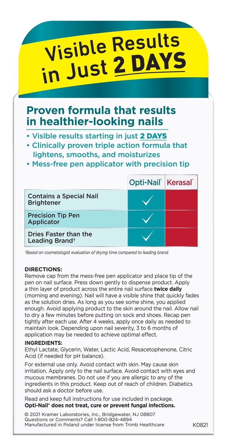 (3 pack) Opti-Nail Fungal Toenail Renewal Pen, 0.125 oz, Nail Fungus Treatment For Toenail, Starts Improving Nail Appearance In Just 2 Days