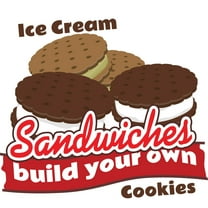 ICE CREAM SANDWICHES 12" Concession Decal sign cart trailer stand sticker equipment