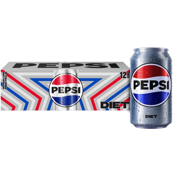 Diet Pepsi Cola Soda Pop, 12 fl oz, 12 Pack Cans