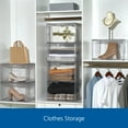 thumbnail image 6 of Mainstays 3 Pack Stackable Clear Glossy Plastic Drop Front Shoe Organizer, Adult Size, 1 Tier, 6 of 7
