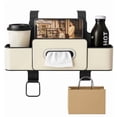 thumbnail image 1 of Organizador para el asiento trasero del coche: caja de almacenamiento multifuncional 3 en 1 para el asiento del coche con soporte para pañuelos, portavasos y ganchos para teléfonos, bebidas y, 1 of 6