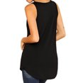 thumbnail image 2 of Guardurnaity Camiseta sin mangas Mujer Cuello en V Camiseta sin mangas Color sólido Casual Chaleco suelto Prendas para la parte del cuerpo negro XXL, 2 of 6