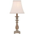 thumbnail image 3 of Regency Hill Alicia Country Cottage Accent Table Lamp 18" High Distressed Antique Gold Off White Square Shade for Bedroom Living Room Bedside House, 3 of 5