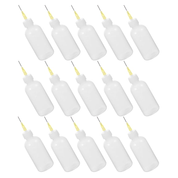 HOOWIFFY Precision Ceramic Painting Squeeze Bottles, White Plastic, for Storage, 15Pcs