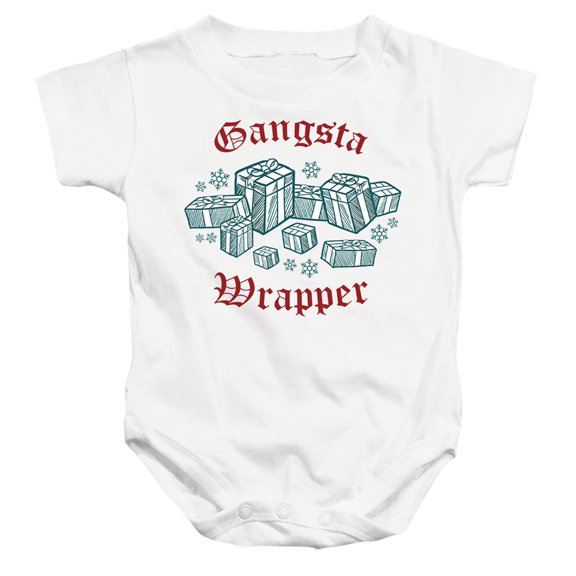 Gangsta Wrapper This Christmas Unisex Infant Snap Suit for Baby