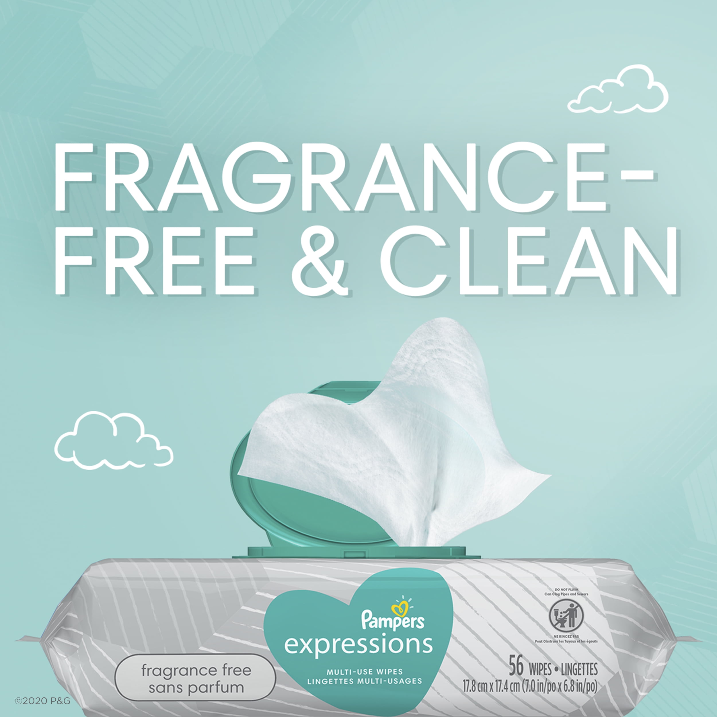 Pampers Baby Wipes Multi-Use Fragrance Free 9X Pop-Top Packs 504 Count